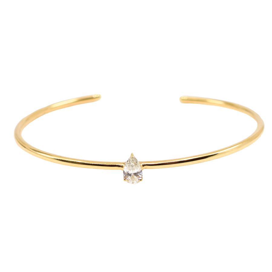 unsigned-18k-yellow-gold-thin-diamond-pear-bracelet-1