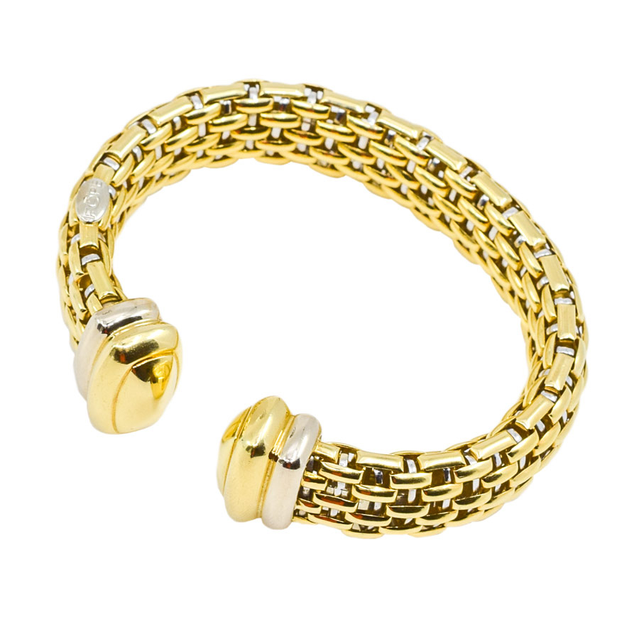 fope-yellow-white-gold-cuff-woven-bracelet-1