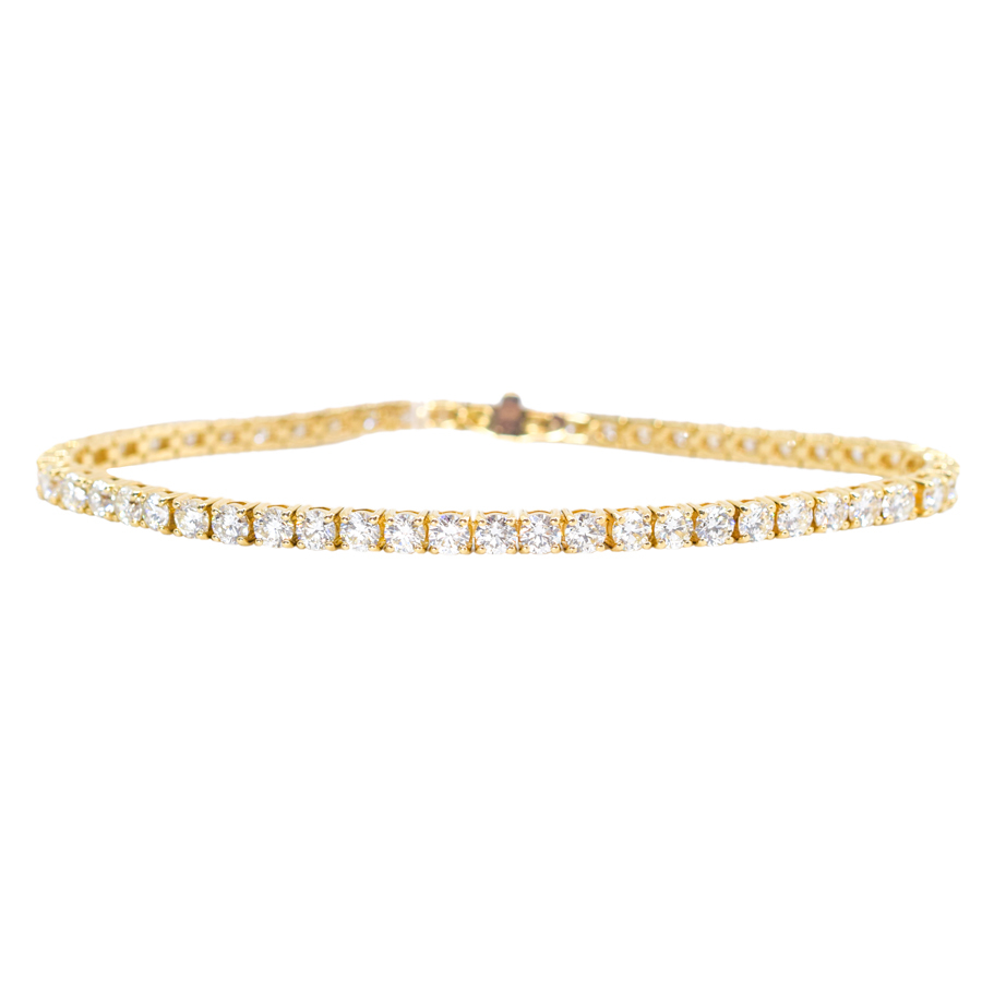unsigned-18k-yellow-gold-diamond-tennis-bracelet-1
