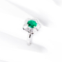 unsigned-estate-platinum-diamond-baguette-flower-emerald-ring-2