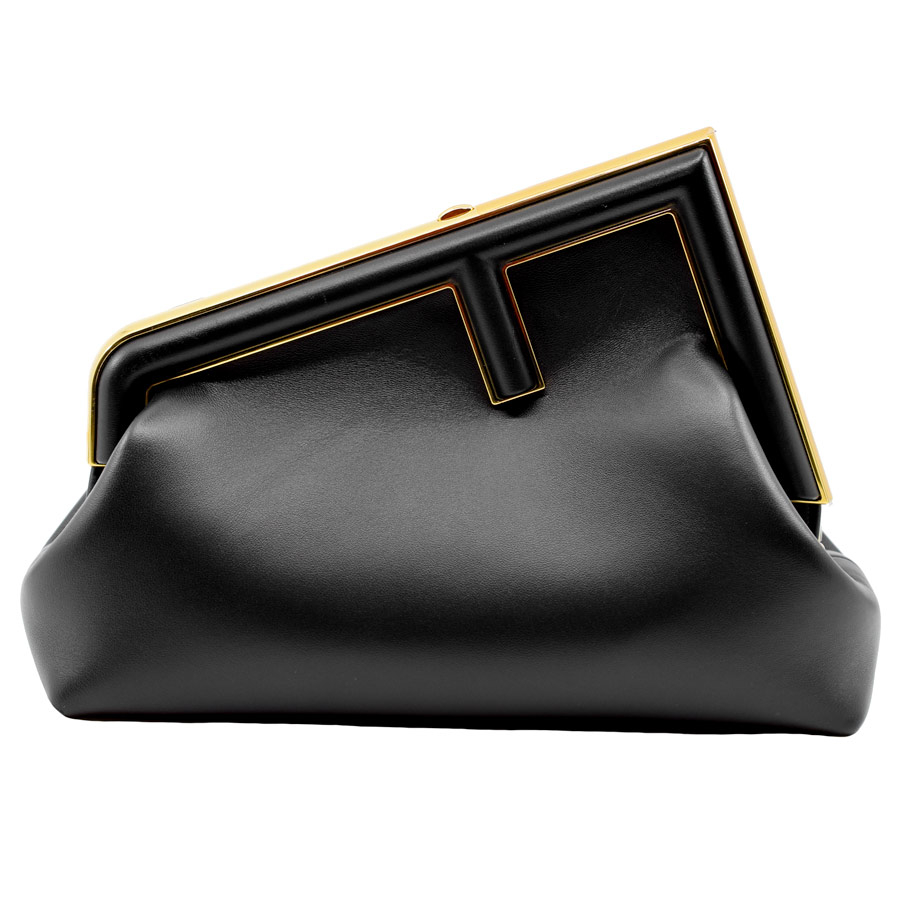 fendi-black-leather-gold-f-clutch-shoulder-bag-1