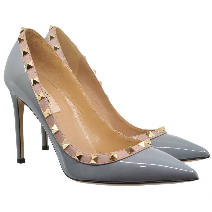 valentino-grey-rockstud-taupe-surround-heels
