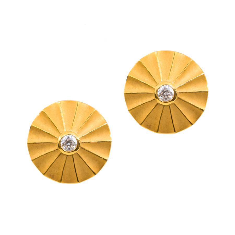 unsigned-18k-yellow-gold-diamond-umbrella-earrings-1