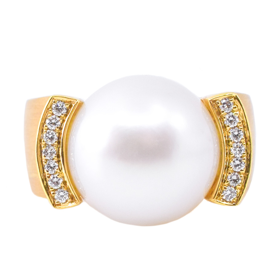 unsigned-18k-yellow-gold-diamond-sides-pearl-ring-1