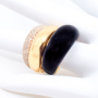 unsigned-18k-pink-gold-ebony-wood-triple-stack-ring-2