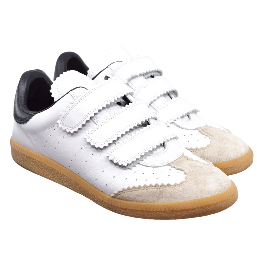 isabelmarant-black-white-leather-scalloped-velcro-sneakers