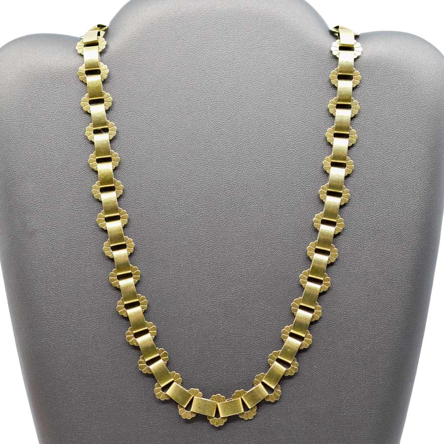 unsigned-yellow-gold-scalloped-link-necklace-1
