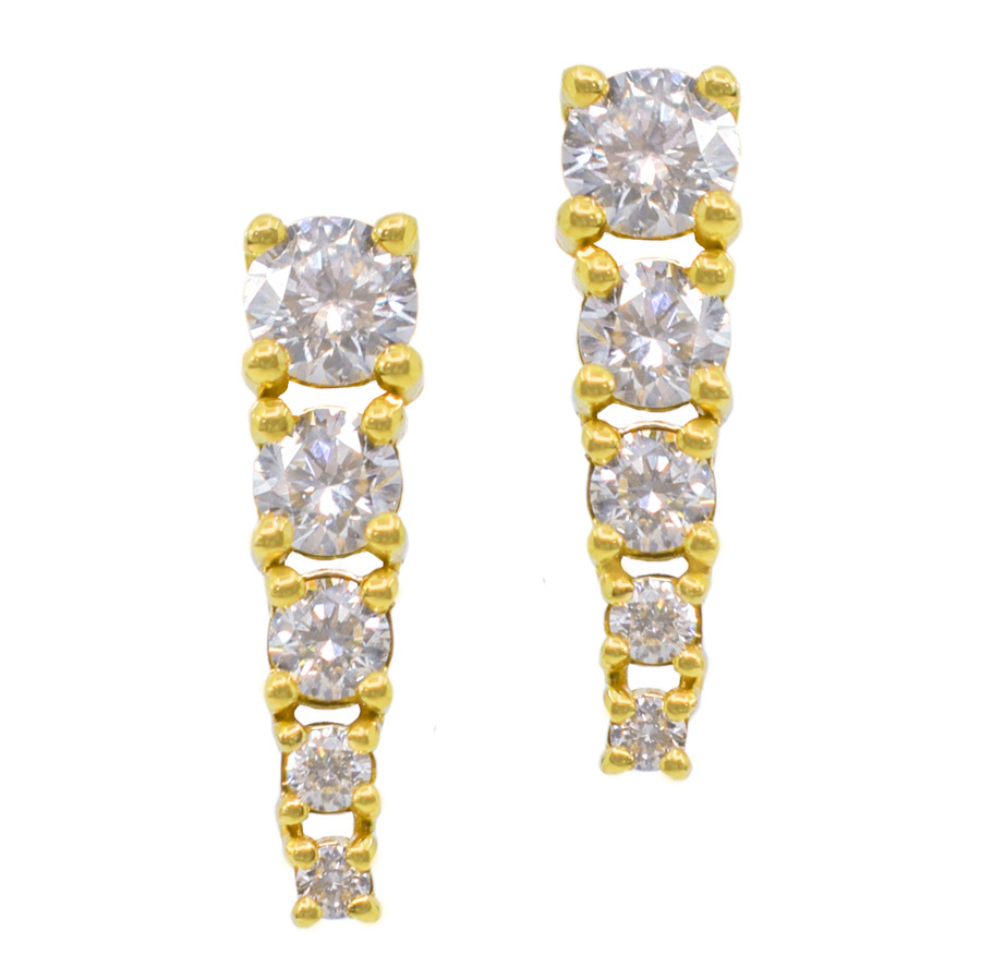 unsigned-`8k-five-stone-graduated-diamond-earrings-1