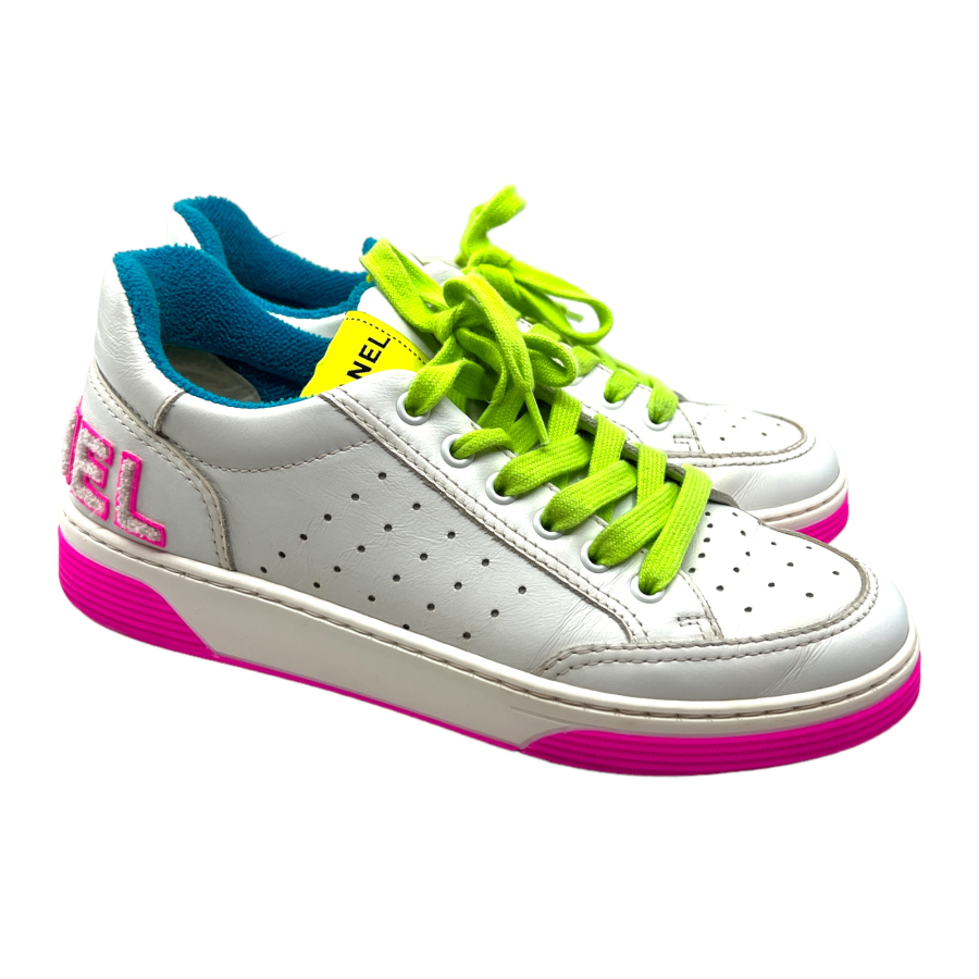 chanel-white-neon-leather-sneakers