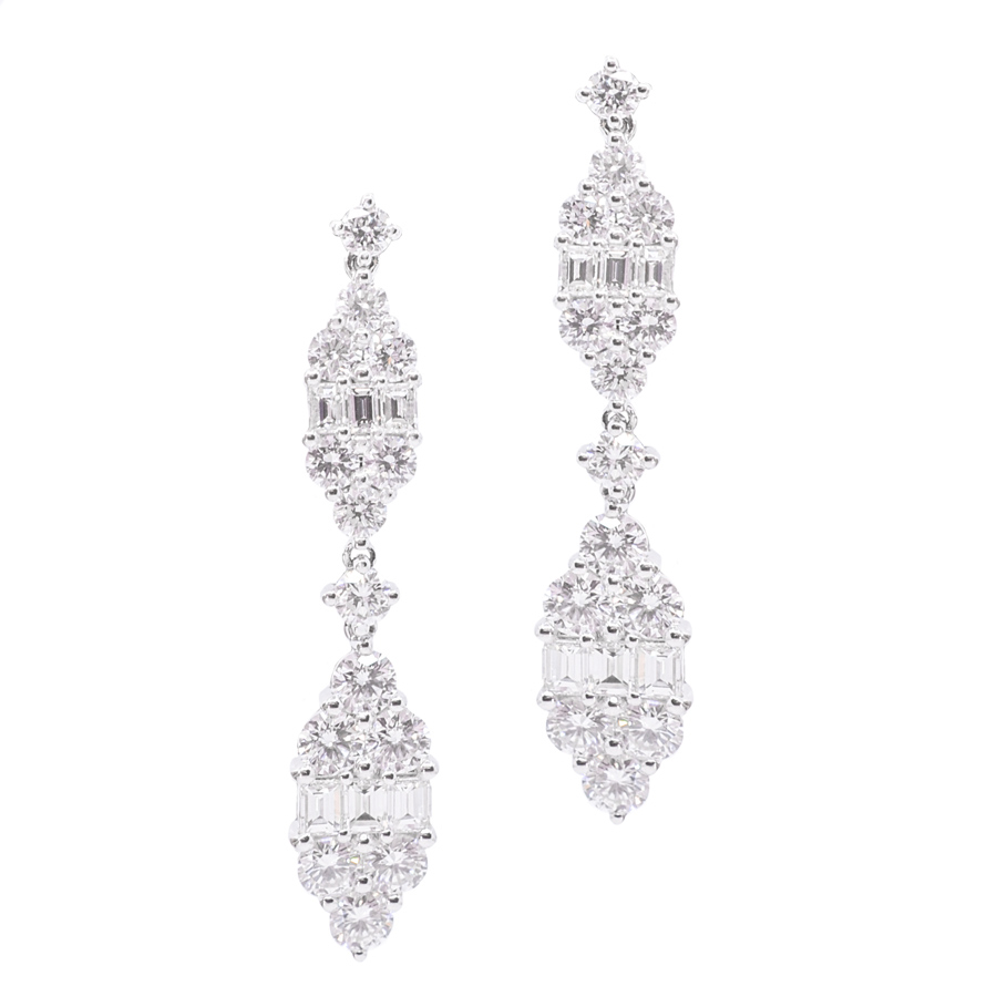 unsigned-18k-white-gold-diamond-round-emerald-cut-drop-earrings-1