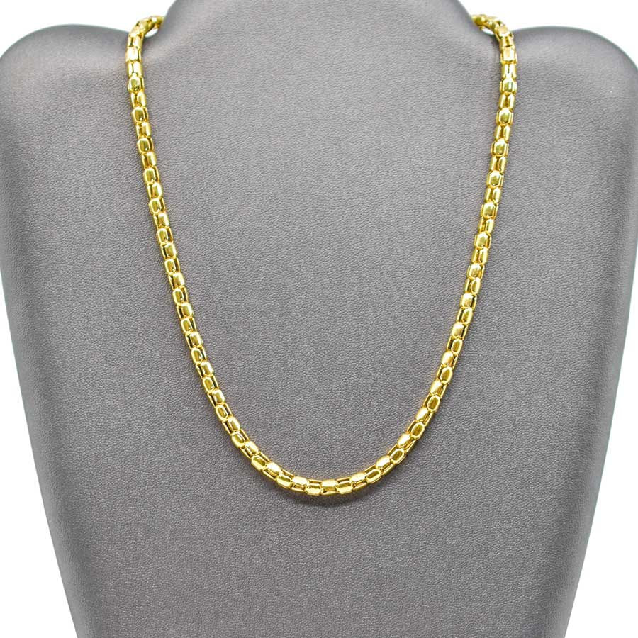 unsigned-18k-yellow-gold-tube-link-necklace-1
