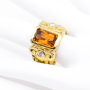 unsigned-18k-yellow-gold-citrine-diamond-side-carved-decorative-ring-2