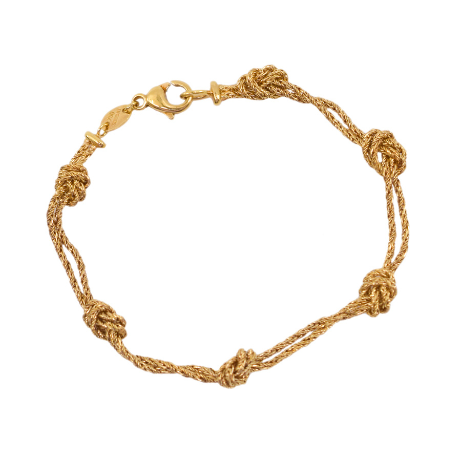 tiffany-18k-yellow-gold-double-chain-knot-bracelet-1