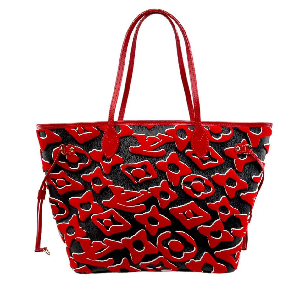 louisvuitton-black-red-fuzzy-neverfull-tote-1