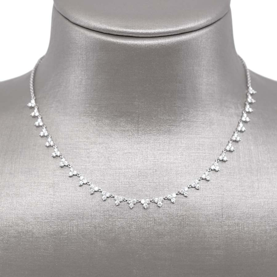 unsigned-18k-white-gold-triple-diamond-necklace-1