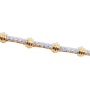 unsigned-14k-yellow-gold-ringged-diamond-alternating-bracelet-2