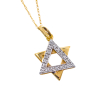 unsigned-14k-white-yellow-gold-diamond-star-of-david-necklace-1