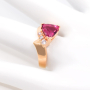 unsigned-18k-pink-gold-three-diamond-rubelite-ring-2