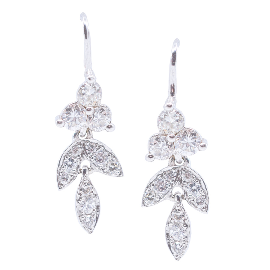 unsigned-diamond-drop-leaf-white-gold-earrings-1
