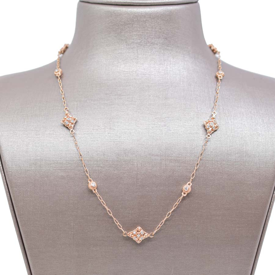 unsigned-18k-pink-gold-crafted-necklace-1