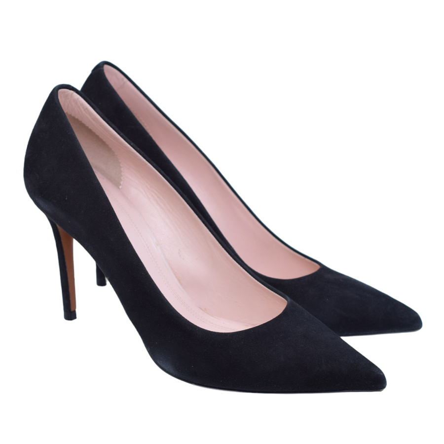 celine-black-suede-heels