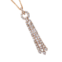 unsigned-18k-pink-gold-diamond-drop-tassel-necklace-1