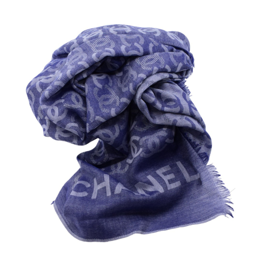 Chanel-navy-scarf-shawl