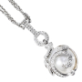 unsigned-18k-white-gold-diamond-pearl-wraparound-double-chain-pendant-necklace-1