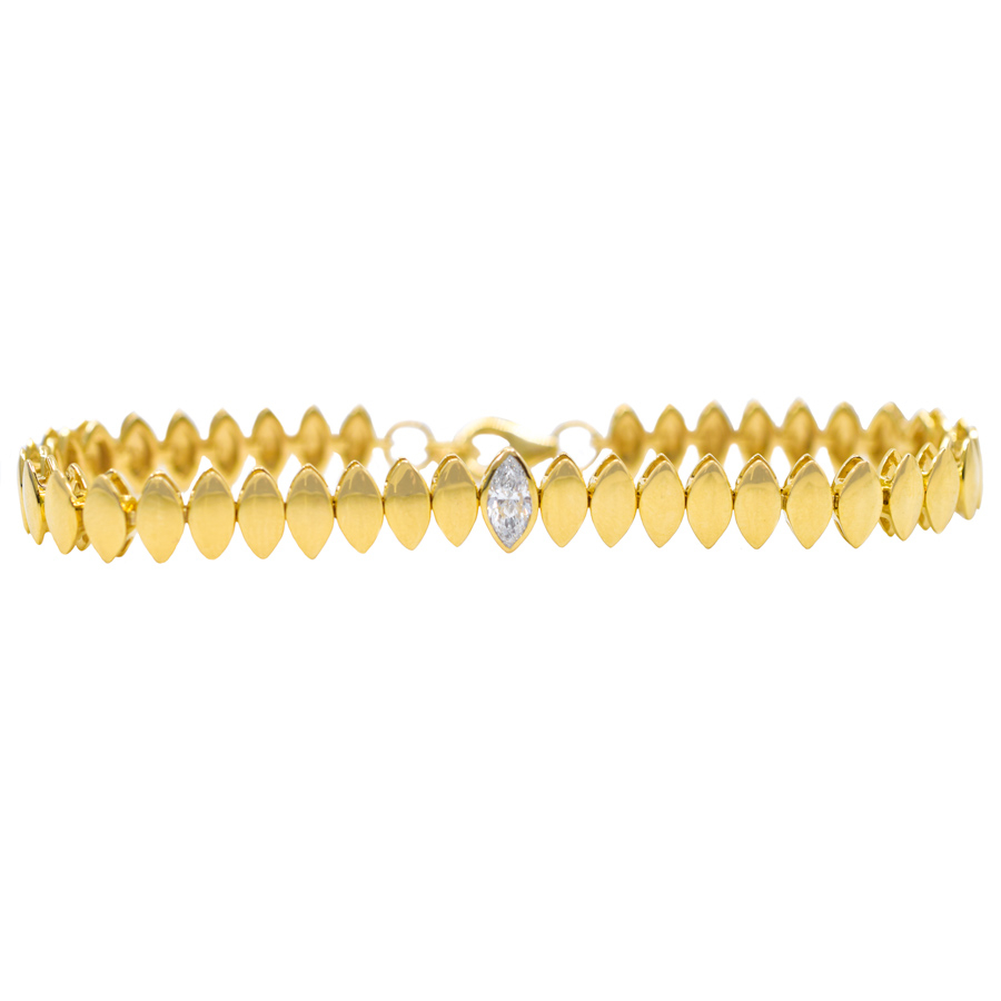 unsigned-18k-yellow-gold-marquee-diamond-bracelet-1