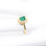 unsigned-yellow-gold-emerald-diamond-halo-ring-2
