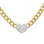 unsigned-yellow-gold-curb-heart-choker-necklace-1