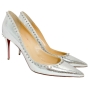 louboutin-silver-leather-spike-pump