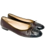 chanel-brown-black-leather-flats