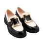 rogervivier-black-cream-patent-leather-loafer