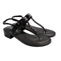 chanel-sandal-patent leather-black