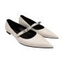 hermes-gray-leather-flats