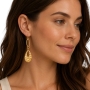 14k-ovallink-hammered-yellowgold-earring