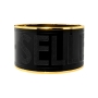hermes-xwide3-enamel-bangle-black/gold