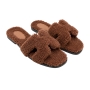 hermes-brown-shearling-oran-sandals