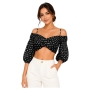 zimmerman-top-cropped-polkadot-black/white