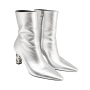 givenchy-silver-leather-booties