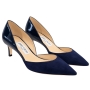 jimmychoo-pump-suede-patentleather-navy