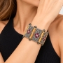 barbarabixby-multistone-18k-yellow-gold-silver-bracelet